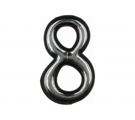 Цифра 8 Левша (50 мм; пластмасса клеящаяся; хром) У4-9108.Х 