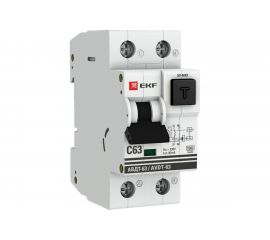 Автоматический дифференциальный выключатель EKF АВДТ-63 63А/30мА C электромеханический A 6кА DA63-63-30 