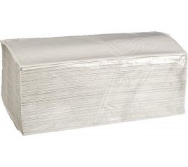 Бумажные полотенца для диспенсера ООО Комус V-сложения, 1 слой, серый, 250 листов, 20 пачек в упаковке 1023413 