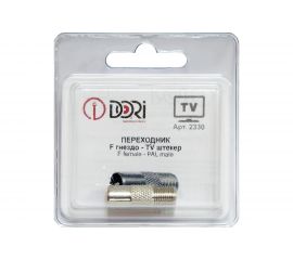 Переходник DORI F гнездо - TV штекер металл 2330 