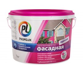 Фасадная влагостойкая краска Profilux ВД PL 112А белая 7 кг Н0000001057 