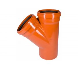 Тройник ПОЛИТЭК 160x160/45 градусов 160116045 