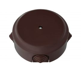 Монтажная коробка Bylectrica КМ-449 открытой установки, с сальниками, диаметр 94 мм, серия РЕТРО, шоколад, КМ-449 