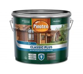 Быстросохнущая пропитка-антисептик PINOTEX CLASSIC PLUS 3в1 скандинавский серый, 9 л 5479959 