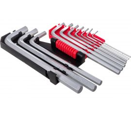 Набор шестигранников YATO 2,0-12мм, CrV, 9шт. YT-0508 