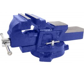 Слесарные поворотные тиски с наковальней KRAFT 150 мм KT 705210 