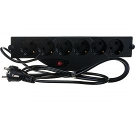 Сетевой фильтр Vektor SOFT черный 1.8-2м 15784 