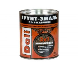 Молотковая грунт-эмаль по ржавчине 3 В 1 DALI золотистая 2 л 3 135633 