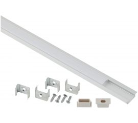 Комплект с врезным анодированным профилем с фланцем ЭРА 2206 CAB251 21х6мм, 2м Б0039464 