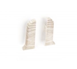 Заглушка для плинтуса Рико Лео (25 пар; 56 мм; левая/правая; ПВХ; Дуб беленый) GRACE 00000003114 