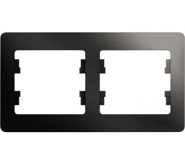 2-постовая горизонтальная рамка Schneider Electric GLOSSA АНТРАЦИТ GSL000702 
