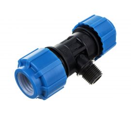 Тройник с наружной резьбой ПОЛИТЭК 25х1/2х25 51251225 