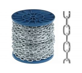 Короткозвенная цепь МЕТАЛЛСЕРВИС DIN 766, 5 мм, оцинкованная, 30 м 1227105 