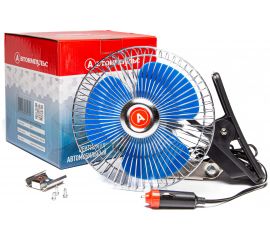 Вентилятор салонный в прикуриватель Autoimpuls прищепка, мет. решетка 8043-24 В, 6 дюймов 