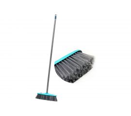 Щетка GoGo ПВХ, цвет голубой, с деревянной серой ручкой, 120 см 60300 BLUE 