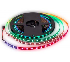 Комплект адресной ленты Apeyron 24В, 14,4Вт/м, smd5050, 60д/м, IP20, подложка 10мм(черная), 10м, RGB/ 10-101 