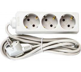 Удлинитель ExeGate ECE-3-3G 3 евророзетки с заземлением, 3м, серый 285805 