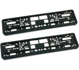 Рамка номерного знака Dollex пластмассовая черная, тип полукнижка, уп. 2 шт. SPL-03 