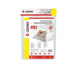 Мешки-пылесборники синтетические 12 шт + 2 микрофильтра для пылесоса Ozone XXL-10 