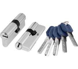 Цилиндровый механизм PUNTO Z400/80 mm 30+10+40 CP хром 5 кл. 35253 