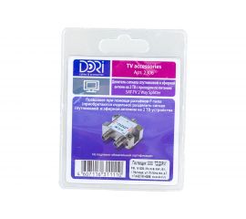 Делитель DORI спутниковый TV-SAT на 2 TV 5-2300 MHz на F с питанием 2306 