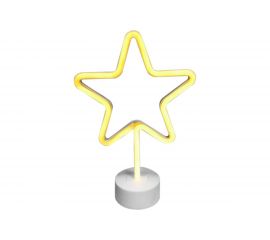 Светодиодный настольный неоновый светильник Apeyron Звезда, цвет свечения желтый 12-68 
