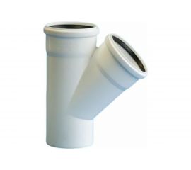 Тройник для бесшумной канализации ПОЛИТЭК из ПП 50x50/45 град 200505045 