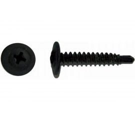 Саморез с прессшайбой КРЕП-КОМП сверло чёрный фосфат 4,2х19 1000шт пшсч19ф 