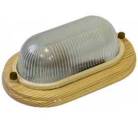 Светильник ЭРА НБО 0460011 Кантри, дерево/стекло, IP54, E27, max 60Вт, 232х140, ОВАЛ, ОРЕХ, Б0048031 