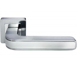 Дверная ручка MORELLI ""EON"", цвет-матовый хром/хром MH-46 SC/CP-S55 9012227 