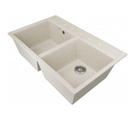 Мойка Zox 10 двухчашевая, песочная, 510x780x200 мм ZX-GM 544349 