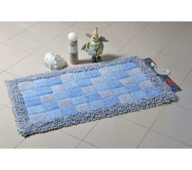 Коврик для ванной Fora Шахматы одинарный, голубой, 60х100cm 1845-1 100BL 