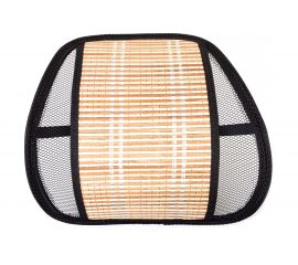 Анатомическая массажная поддержка под спину SKYWAY Support-02 полиэстер/бамбук черно/бежевый S10201002 