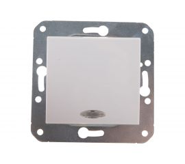 Одноклавишный выключатель с индикацией, крем Violet Volsten V01-22-V12-M 9111 