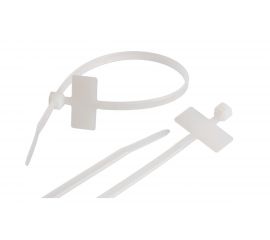 Нейлоновая неоткрывающаяся стяжка NIKOMAX белая, уп-ка 100шт. NMC-CTN100-25-MK-WT-100 