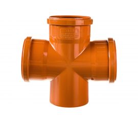 Одноплоскостная крестовина наружной канализации RTP 110/110/110, 87 градусов 14602 