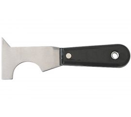 Многофункциональный малярный шпатель с пластиковой ручкой КУРС 63 мм 06651 