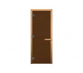 Стеклянная дверь Везувий бронза, матовая 1, коробка Хвоя О-1200041 