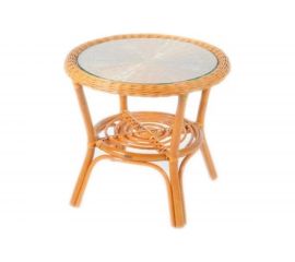 Стол со стеклом Vinotti 02/08A Коньяк 