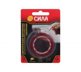 Сверхпрочная монтажная двусторонняя пеноакриловая Сила 12 мм х 1.5 м Б0046371 