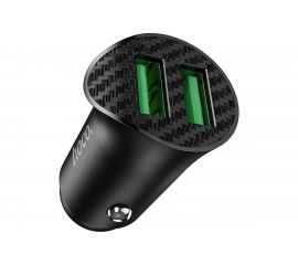 Автомобильная зарядка Hoco Z39 QC3.0, два порта USB, 18 Вт, черный 796498 