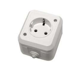 Розетка с заземлением, белая Makel 18308 