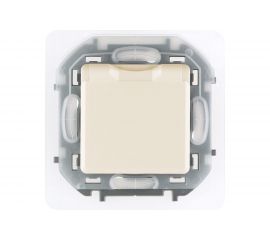 Розетка Legrand 2К+З IP 44 с откидной крышкой и шторками 16 А - 250 В INSPIRIA слоновая кость 673741 