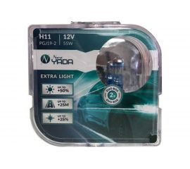 Лампа Nord-Yada H11 12V 55W EXTRA LIGHT +50 % Plastic case, 2шт 907367 