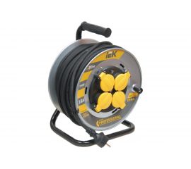 Катушка IEK ""Professional"" УК30 4 места, 2Р+PЕ, 30м, КГ, 3х1,5мм2, IP44 WKP16-16-04-30-44 