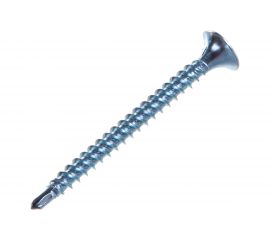 Саморез по металлу для ГКЛ Метизный двор 3,5x41 потайной, оцинкованный, сверло, 500 шт. 4607159062901 