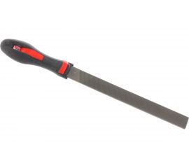 Плоский прямой напильник с ручкой PVC (200 мм, насечка №1 грубая, по 4м сторонам) BAUM 3711200 