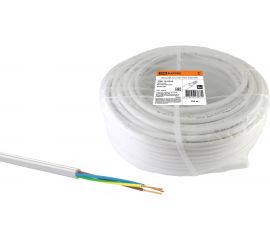 Провод TDM ПВС 3х1,5 ГОСТ 100м, белый SQ0118-0039 