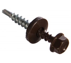 Кровельный саморез Госкреп 4,8х28 RAL 8017 коричневый шоколад 10 шт., подвес 2-0019010 