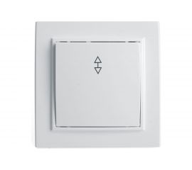 1-клавишный переключатель STEKKER PSW10-9005-01, 250В, 10А, серия Эрна, белый 39617 